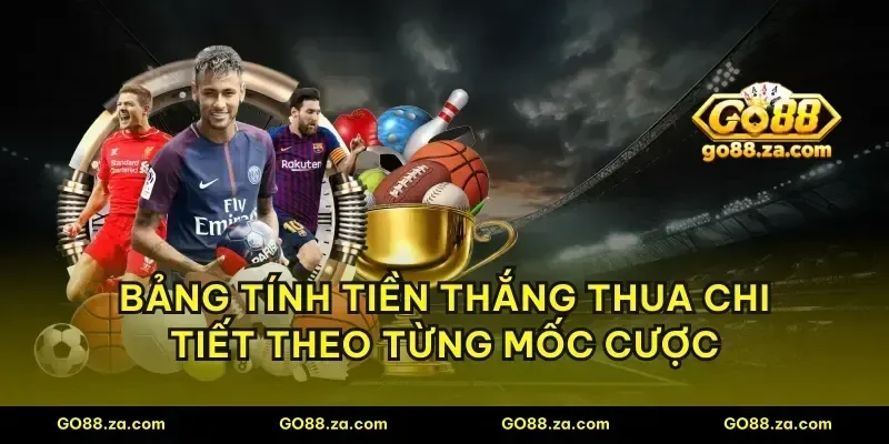 Bảng tính tiền thắng thua chi tiết theo từng mốc cược
