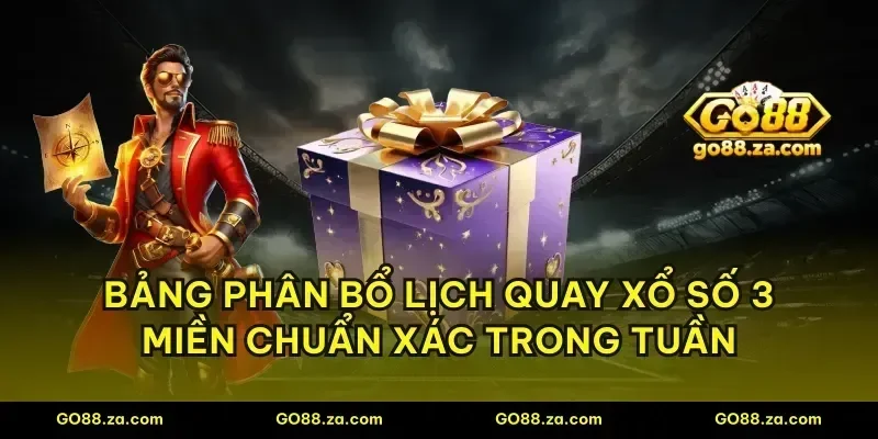 Bảng phân bổ lịch quay xổ số 3 miền chuẩn xác trong tuần